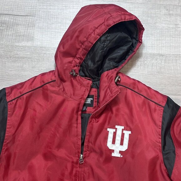 Vintage Y2K University Of Indiana Hoosiers G-III Full Zip Hooded Jacket Large - Picture 5 of 10